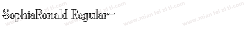 SophiaRonald Regular字体转换